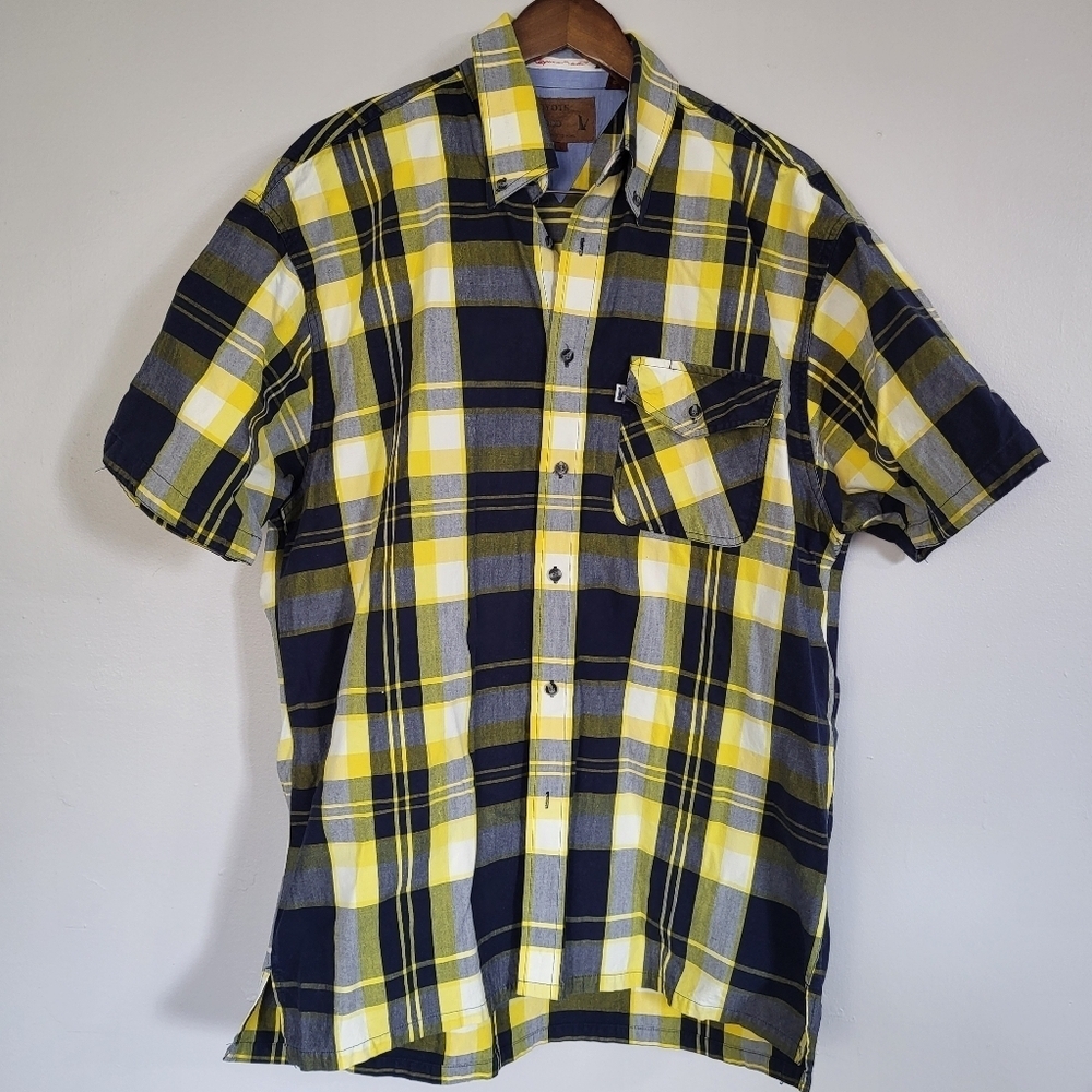 Coyote Mood Plaid Button Up Shirt Oversized Large